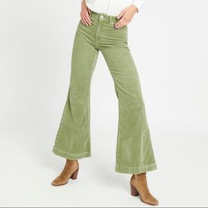 Rollas East Coast Flared Corduroy Jeans Fern Green 31 NWT